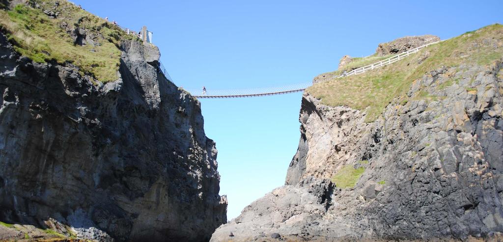 For an optional diversion that travels along the quieter Glenstaughey Road, turn right 500m after leaving the access road from Carrick-a-rede. The Glenstaughey Road rejoins the B15 after 3.2km.