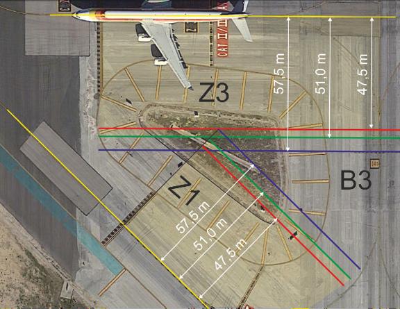 The strip is an obstacle-free zone whose main purpose is to ensure adequate separation between the aircraft moving on that taxiway and any object, as well as with other aircraft located on other