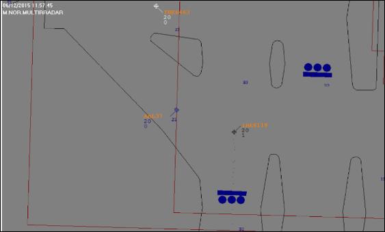 Figure 18. Multilateration radar image from 11:57:45 1.18.2.