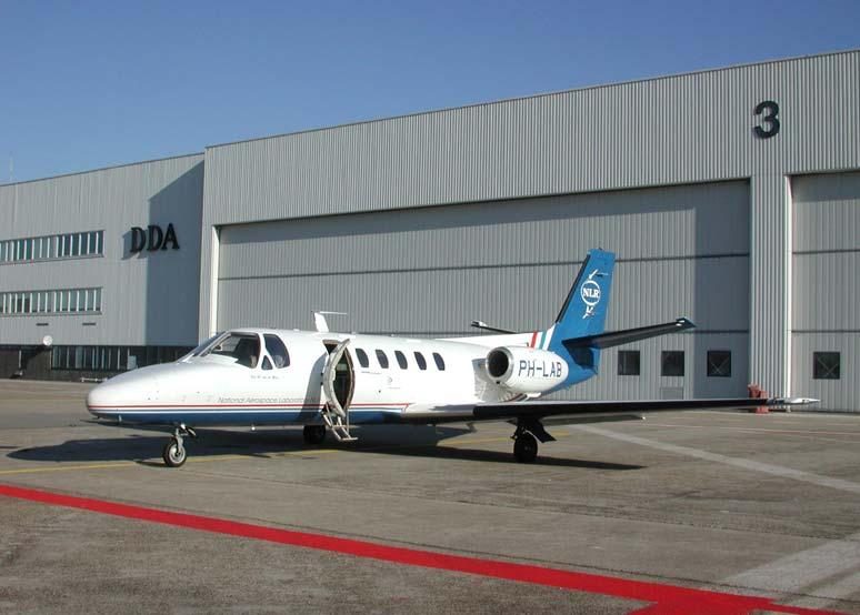Live trials are performed with an aircraft provided and operated by Eurocontrol, the NLR Citation