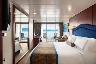 Veranda Stateroom Penthouse Suite ACCOMMODATIONS PENTHOUSE SUITES: PH1 PH2 PH3 In addition to concierge level features, suites also include: 322 square feet Spacious living area 24-hour butler