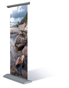 Outdoor X-Ban Scrolling Banner Heavy-duty non-retractable banner stand designed for all-weather use Image Size: