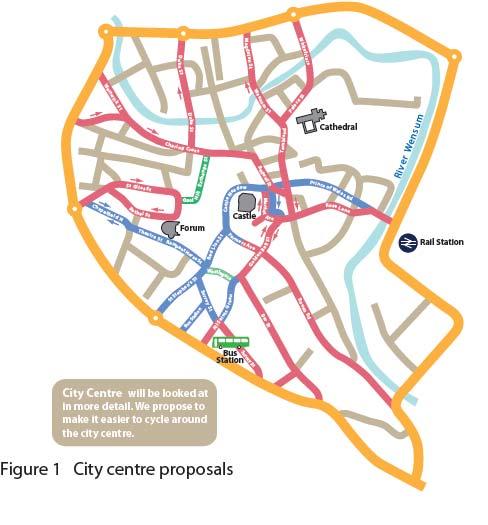 5.11. Figure 5.1: City Centre Proposals Bus and cycle only Pedestrian only General traffic 5.12.