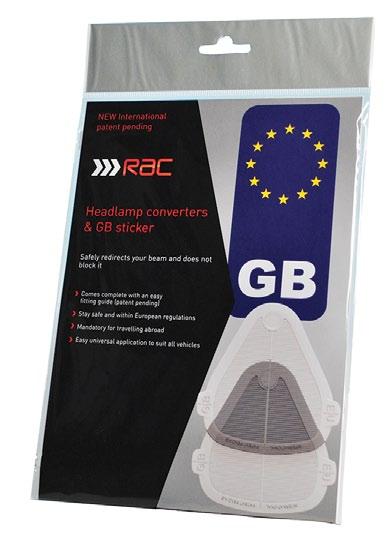 Beam convertors & GB sticker By European law UK drivers must fit both headlamp converters & GB sticker to their car.