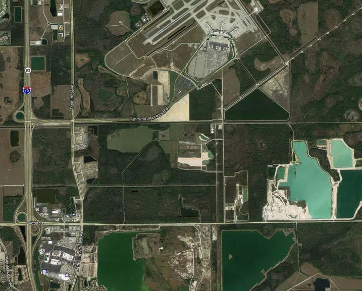 Existing Lee County potable water storage tanks and future FPL substation site are located adjacent to the northeast corner of Project and separated from approved development area by a 43+/- acre