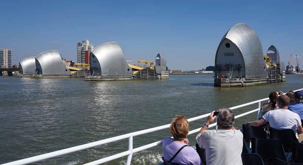 WESTMINSTER TO GREENWICH AND THAMES BARRIER From the beginning of April until the end of October Thames River Services operates sightseeing tours to the Thames Barrier.