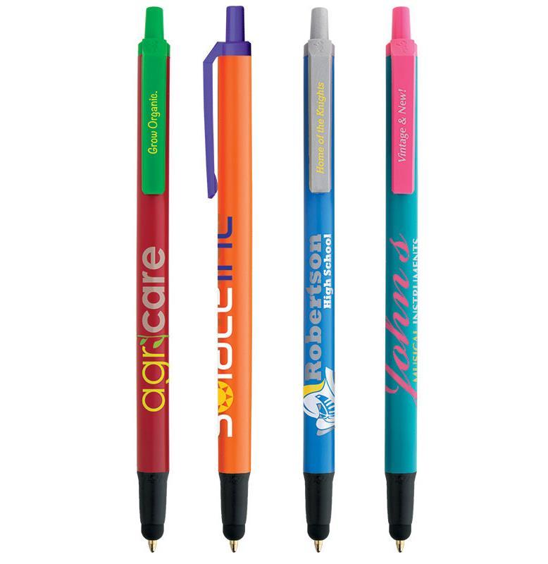 CSSTY - BIC Clic Stic Stylus Pen FREE set-up Break-resistant pocket clip Capacitive screen stylus 600 possible color combinations Plastic 1/2" W x 5 7/16" H $0.