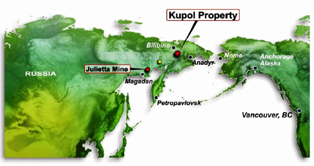 Kupol gold and silver project, Russian Federation General Kinross 75% (less one share) interest in the high-grade Kupol gold and silver project in the northeast region of the Russian Federation is