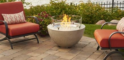 cove 30 fire pit bowl Natural Grey Supercast bowl with 30 round Stainless Steel burner Contemporary
