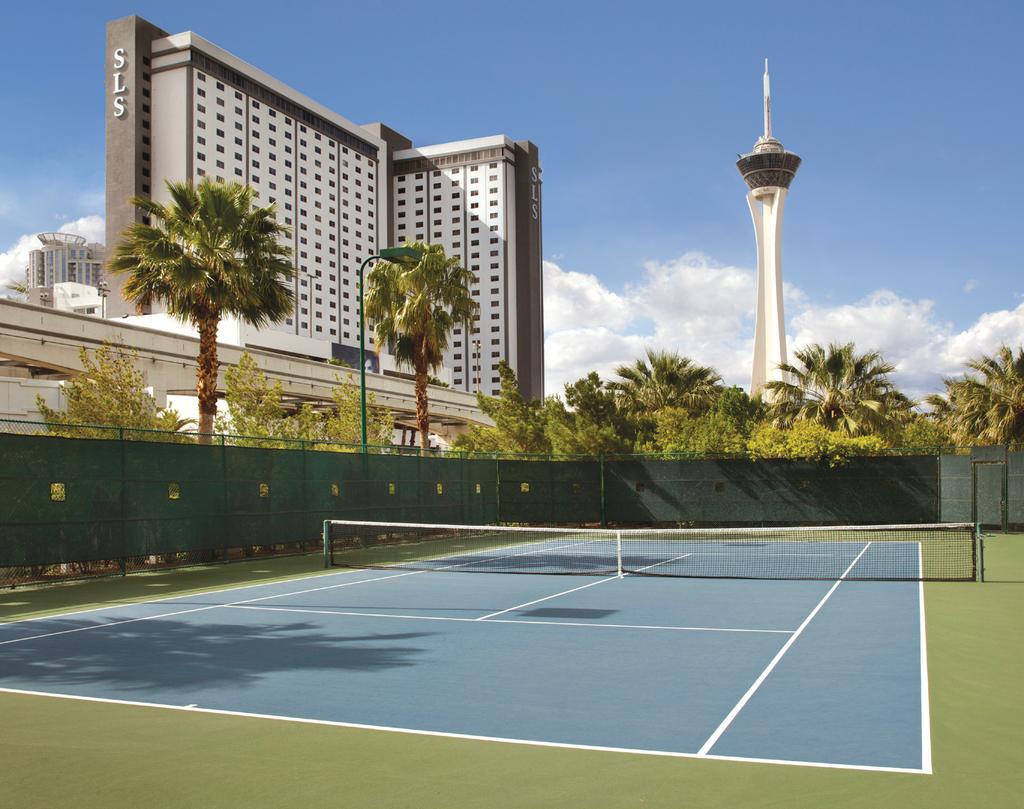 artificial; Two lighted tennis courts; Two resortstyle swimming