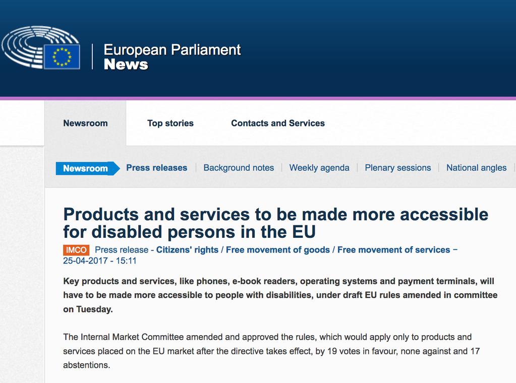 European Accessibility Act http://www.