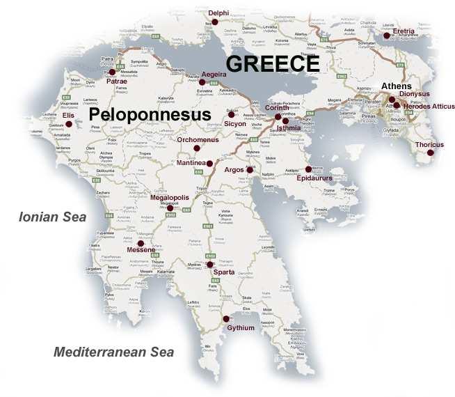 The ancient city Trade routes Classical Greek era (continued) Sea travel around Peloponnesus was a 250mi