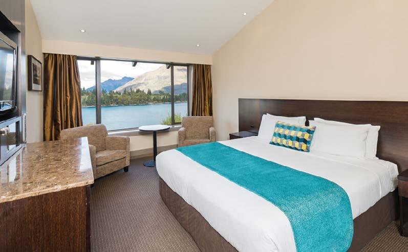 Accommodation Copthorne Hotel and Resort Queenstown, Lakefront has a total of 240 guest rooms including 53 standard rooms, 104 superior rooms, 77 superior lakeview rooms and 6 lakeview suites.