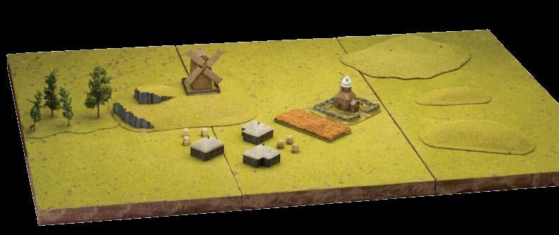 Experiment with more terrain to see how adding an extra field, hill or woods will affect the outcome of the game!