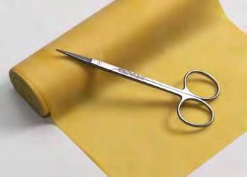 After cutting through, extract scissors.