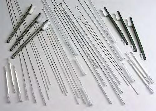 Endoscopic Brush Cleaning Kit Code No SH-EN350 consisting of: 3 ea. 2mm diameter, nylon twisted bristle brush 30cm (12 long) 3 ea. 3mm diameter, nylon twisted bristle brush 30cm (12 long) 3 ea.
