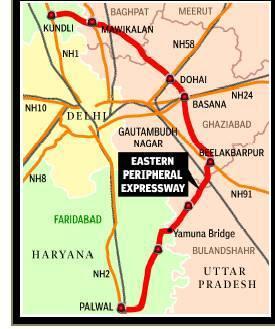 Eastern Peripheral Expressway (EPE) Also known as National Expressway 2 and KGP Expressway (Kundli-Ghaziabad-Palwal), is a 135 km long Expressway designed to provide signal free connectivity between