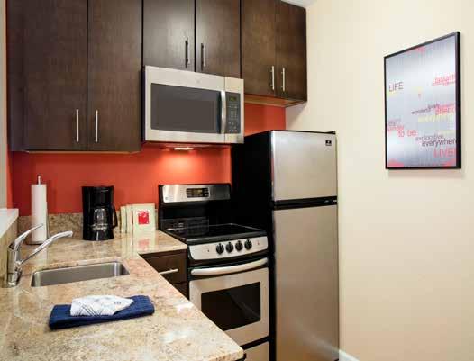 The King Suites will feature Home Office Suite with significantly improved work and storage areas, large flat screen television with cable, including HBO, fully-equipped kitchen and free in-room