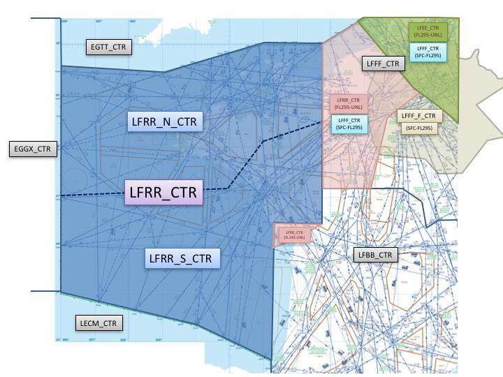 The radio communication frequencies associated to the ACC positions are indicated below. ATC Position Callsign Frequency Remarks Primary Sector Paris Control LFFF_CTR 128.