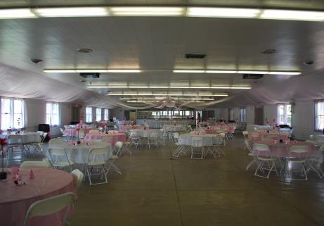300 guests) Square footage: 5760 Capacity: 350 persons seated with rectangle tables; total seated capacity (chairs