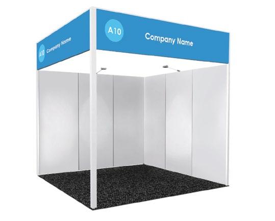 EXHIBITION BOOTH 3m x 3m x 2.4m 3m x 3m space for your custom designed booth.