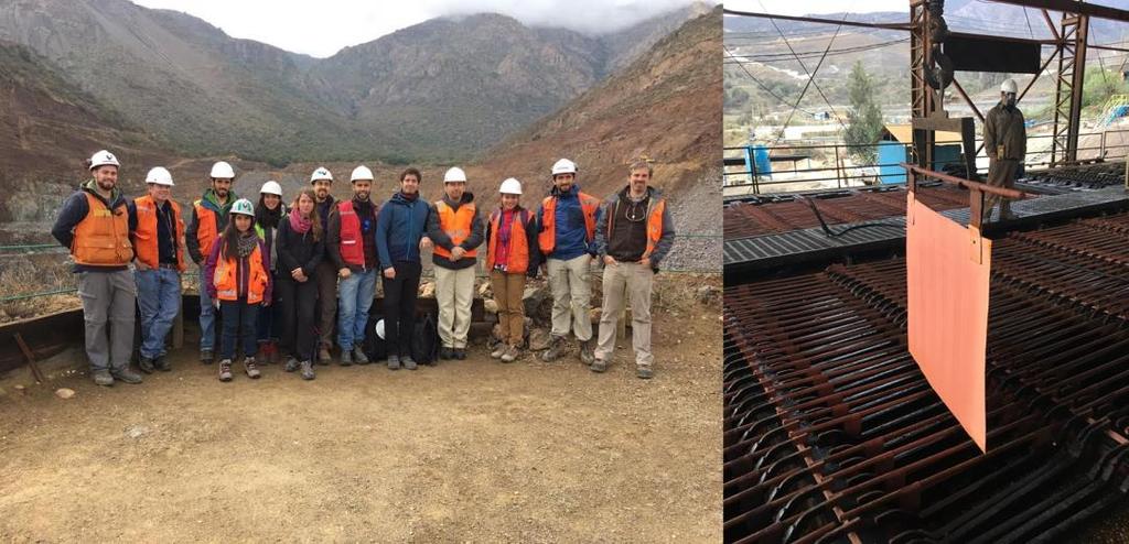 C. Field trips: Cerro Negro Field Trip: On May 17, 2017, a group of 9 members of the SEG Student Chapter of University of Chile participated in a field trip to the Cerro Negro copper mine, located