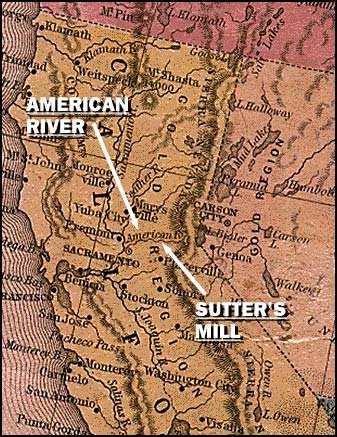 gold at Sutter's Mill 1848: Gold Rush