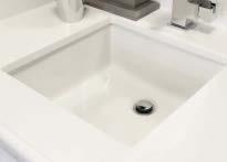Porcelain Sinks Undermount 20 (508 mm) 7 1/2 (191 mm) 15 1/2 (394 mm) Soft white