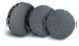 disc has a coated working surface - the aluminium discs with stainless steel blades are light and easy to switch - the