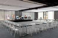 This flexible event space offers floor to ceiling windows across the rear of the room, providing