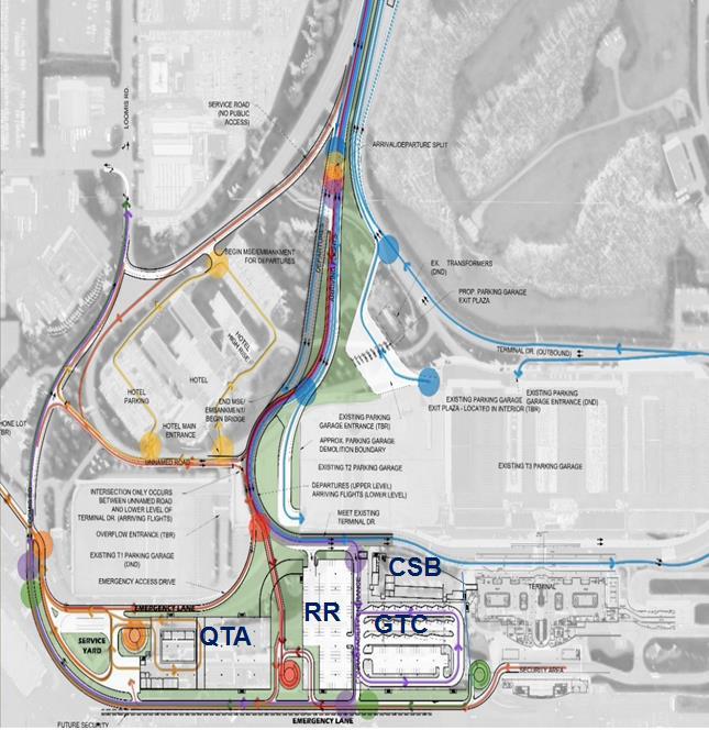 Consolidated Rental Car Project (CONRAC) Overall Site & Roadway Plan View Project Highlights: Direct Terminal Access Terminal Curb Traffic Reduced Wayfinding Simplified New Texas Turnaround Vehicle