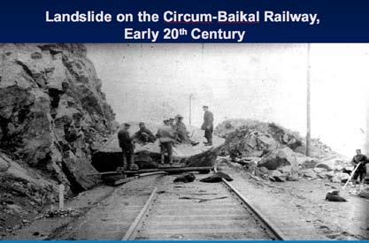 Cherkasov shows historic photos of the Zabaikal Railroad, going eastward from Lake Baikal.
