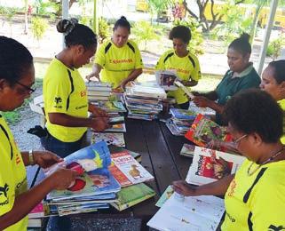 EMPNG volunteers helping Buk bilong Pikinini during National Book Week During 2016, the GWIM program celebrated its 10 th anniversary in Papua New Guinea.