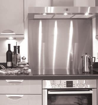 chimney hood Stainless steel splash back to rear of hob Freestanding washer/dryer in cupboard BATHROOMS AND EN SUITES Roca Nexo white sanitaryware with Bristan Prism chrome plated brassware Chrome