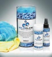 It makes water bead on glass and prevents water spots, soap scum build-up, stains and mineral deposits. Customers can also purchase a kit to apply or revitalize the protective coating at home.