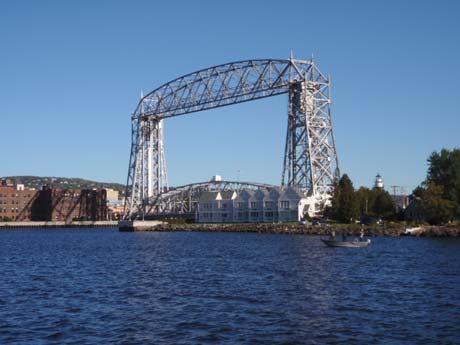 Duluth Aerial Lift Bridge: Is a major landmark in the port city of Duluth and is one of the most popular tourist attractions in Minnesota.