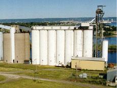 15. Lafarge Corporation: The Superior Terminal has 8500 NT of storage in the silos, with two dock faces at 90 degrees to each other - 900 feet and 400 feet at full depth.