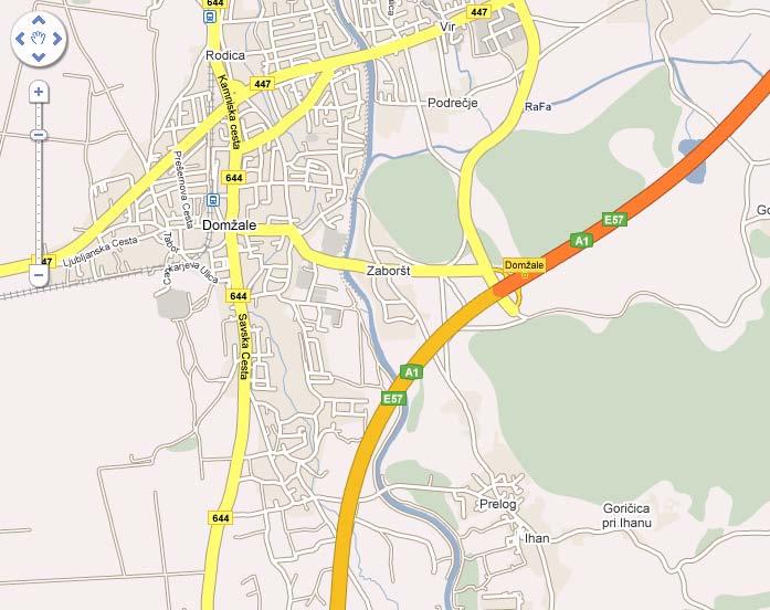 Slika 19: Navigacijska baza podatkov Tele Atlas v vmesniku Google Vir: Google Maps Ostale baze cest V Sloveniji bi lahko obstoječe podatkovne zbirke o cestah dopolnili še s podatki o gozdnih cestah
