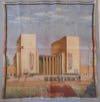 by 20 1/2" high including the fringe. Condition: Excellent. Estimate: $ 25-5 Lot # 171 - Cloth Tapestry picturing the "Federal Building" made in a multitude of colors.