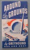 Lot # 203 - Pocket-size, 5 panel fold-out advertisement for the Greyhound bus tours of the Fair; includes descriptions of 5 tours with prices. On the back is a map of the Fair and bus stops.