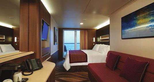 164 NORWEGIAN ESCAPE STATEROOM CATEGORIES THE HAVEN BY NORWEGIAN Located at the top of the ship, The Haven features private keycard access, a 24-hour butler, concierge service, a private courtyard,