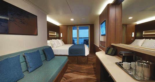 BALCONY STATEROOMS Perfect for guests looking for a great view and privacy with their own balcony.