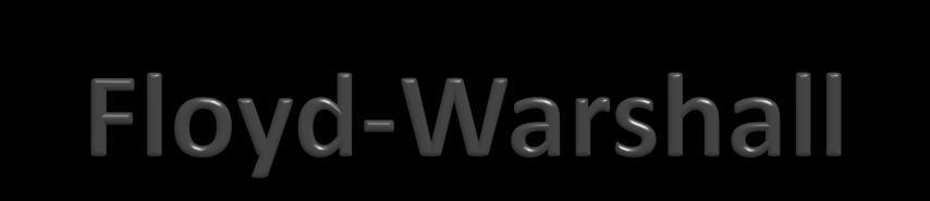 Konačni pseudokod: Floyd-Warshall: za svaki A od 1 do V : za svaki B od 1 do V : d[a][b] težina[a][b] za