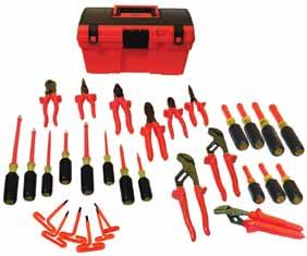Includes: Slotted screwdrivers: 1/8 x 2, 3/16 x 4, 1/4 x 6 Phillips screwdriver: #1 x 3, #2 x 4 Torque wrench 3 nm - 23 nm 3/8 Drive reversible ratchet 3 and 6 Extensions, 3/8 drive, 4nm -23nm 8 pcs.