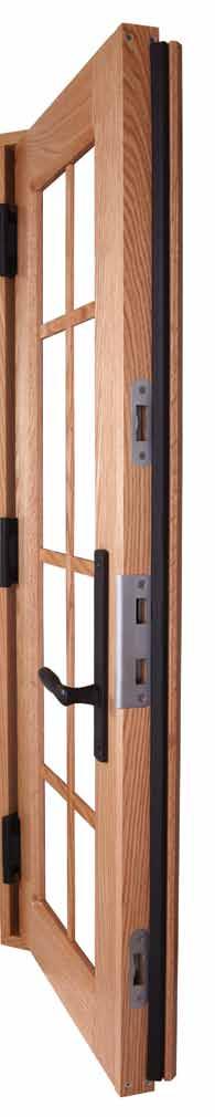 security. With intuitive functionality like the 90 thumbturn located above the handle and high performance adjustable hinges, Sentry easily adapts to your current door system.