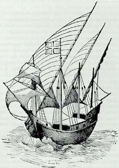 The Caravel was developed in Europe in the 1400s, combining relatively large hull capacity (also used in the Carrack and