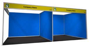 Exhibition Space shell stands Ideal for the smaller exhibitor and those who do not have a permanent exhibition display.