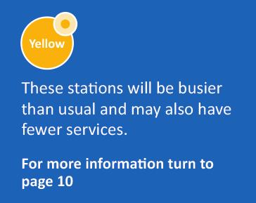 Prior to the work, there was a communications campaign to make passengers aware of the alterations and provide them with advice to consider: travelling from a different station or via an alternative