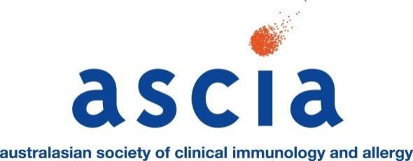 Zealand ASCIA is a member society of the Asia Pacific Association of Allergy, Asthma and Clinical Immunology