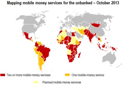 Map of Mobile Money Service Providers Globally